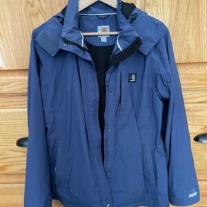 Carhartt Women’s Lined Navy Raincoat/Windbreaker